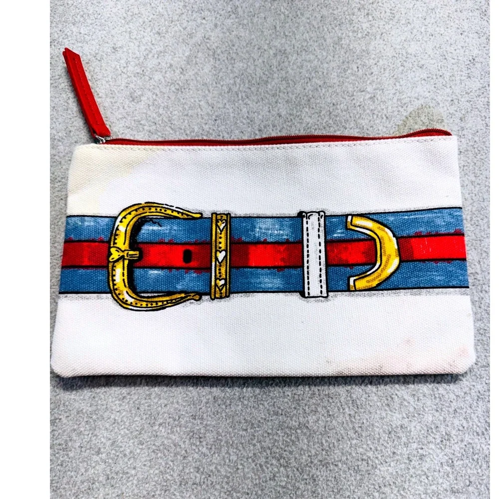 Brighton Heart Canvas Zip Cosmetic Makeup Pouch Travel Organizer Tom Clancey Art